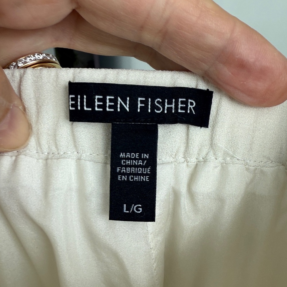 Eileen Fisher Ivory Trousers